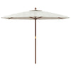 Vidaxl Parasol con polo in legno 299x240 cm sabbia