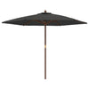 Vidaxl Parasol con polo in legno 299x240 cm antracite -lorato