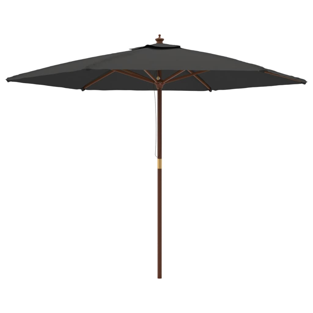 Vidaxl Parasol con polo in legno 299x240 cm antracite -lorato