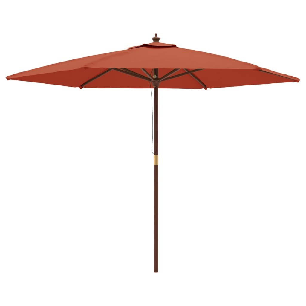 Vidaxl Parasol con polo in legno 299x240 cm Terracotta -Collorato