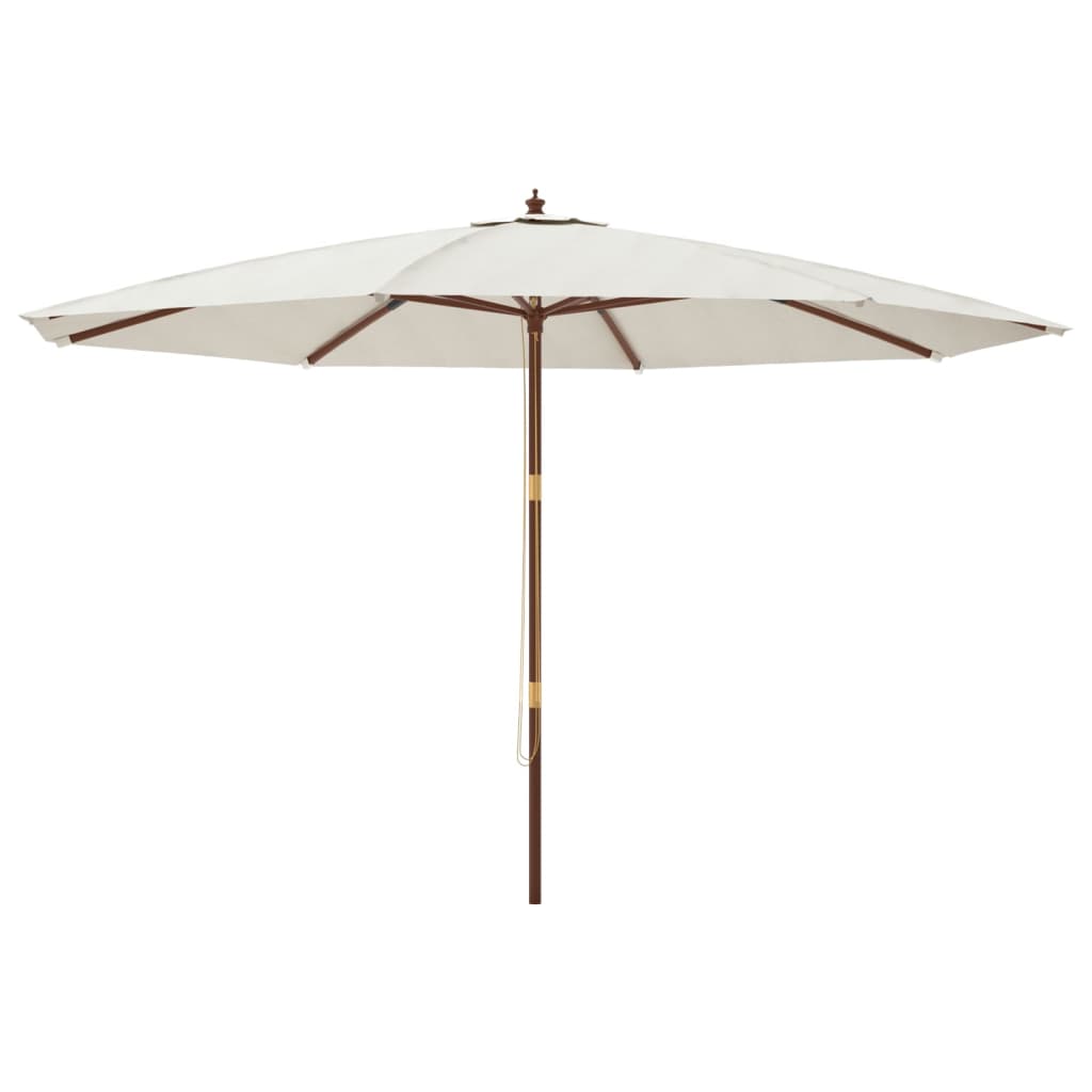 Ombrellone Vidaxx con palo in legno 400x273 cm color sabbia