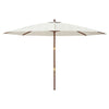 Ombrellone Vidaxx con palo in legno 400x273 cm color sabbia