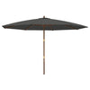Vidaxl parasol met houten paal 400x273 cm antracietkleurig