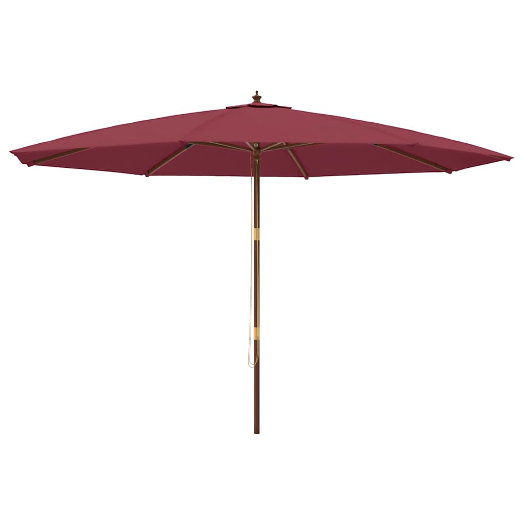 Sombrilla vidaxx con palo de madera 400x273 cm burdeos