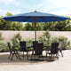 Ombrellone VidaXL con palo in legno 400x273 cm azzurro