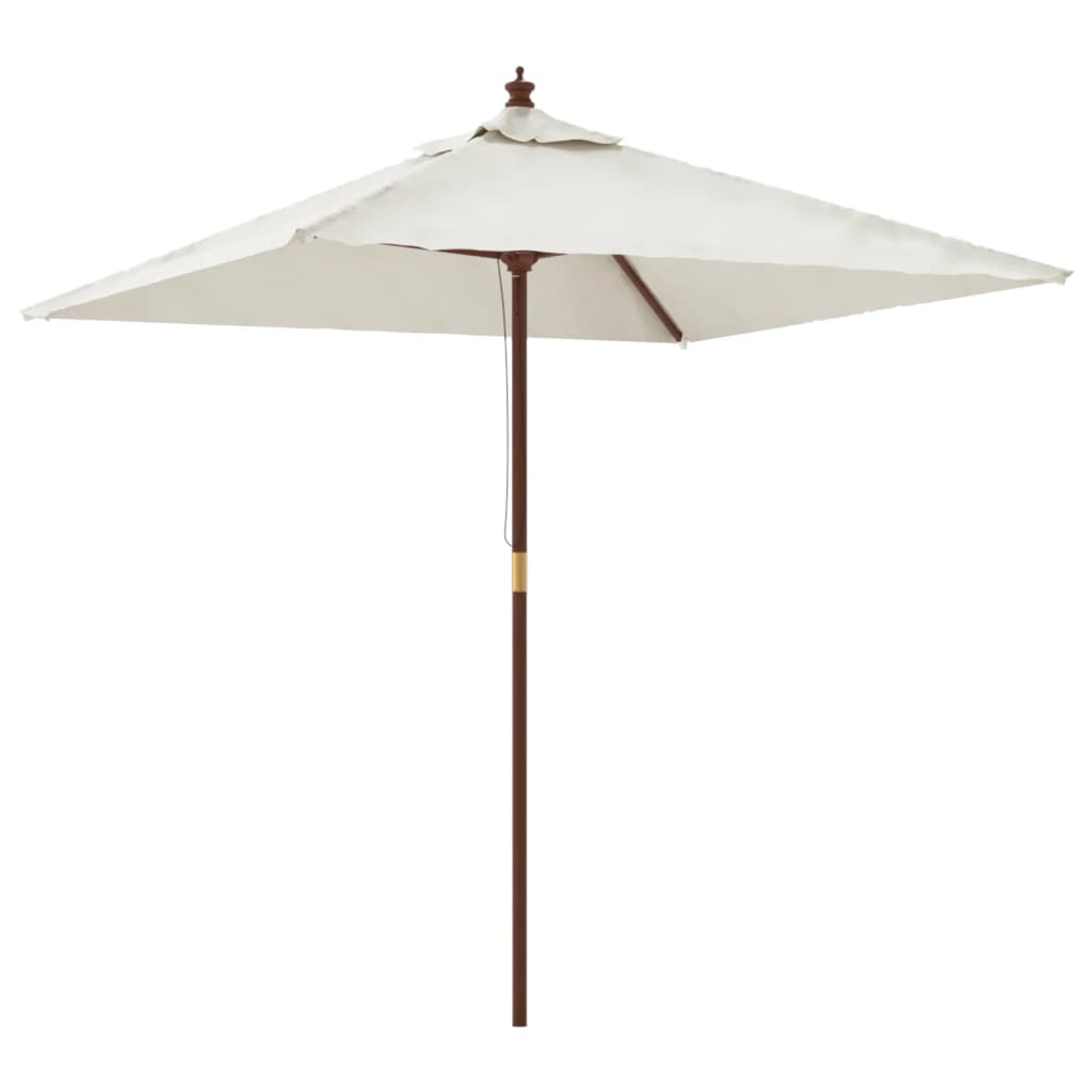Sombrilla Vidaxx con palo de madera 198x198x231 cm color arena