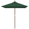 Vidaxl Parasol con poste de madera 198x198x231 cm verde