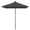 Vidaxl Parasol con polo in legno 198x198x231 cm antracite -colorato