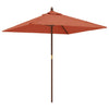 Vidaxl Parasol con polo in legno 198x198x231 cm Terracotta -Colored