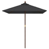 Vidaxl Parasol con palo di legno 198x198x231 cm nero