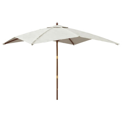 Vidaxl Parasol con polo in legno 300x300x273 cm sabbia