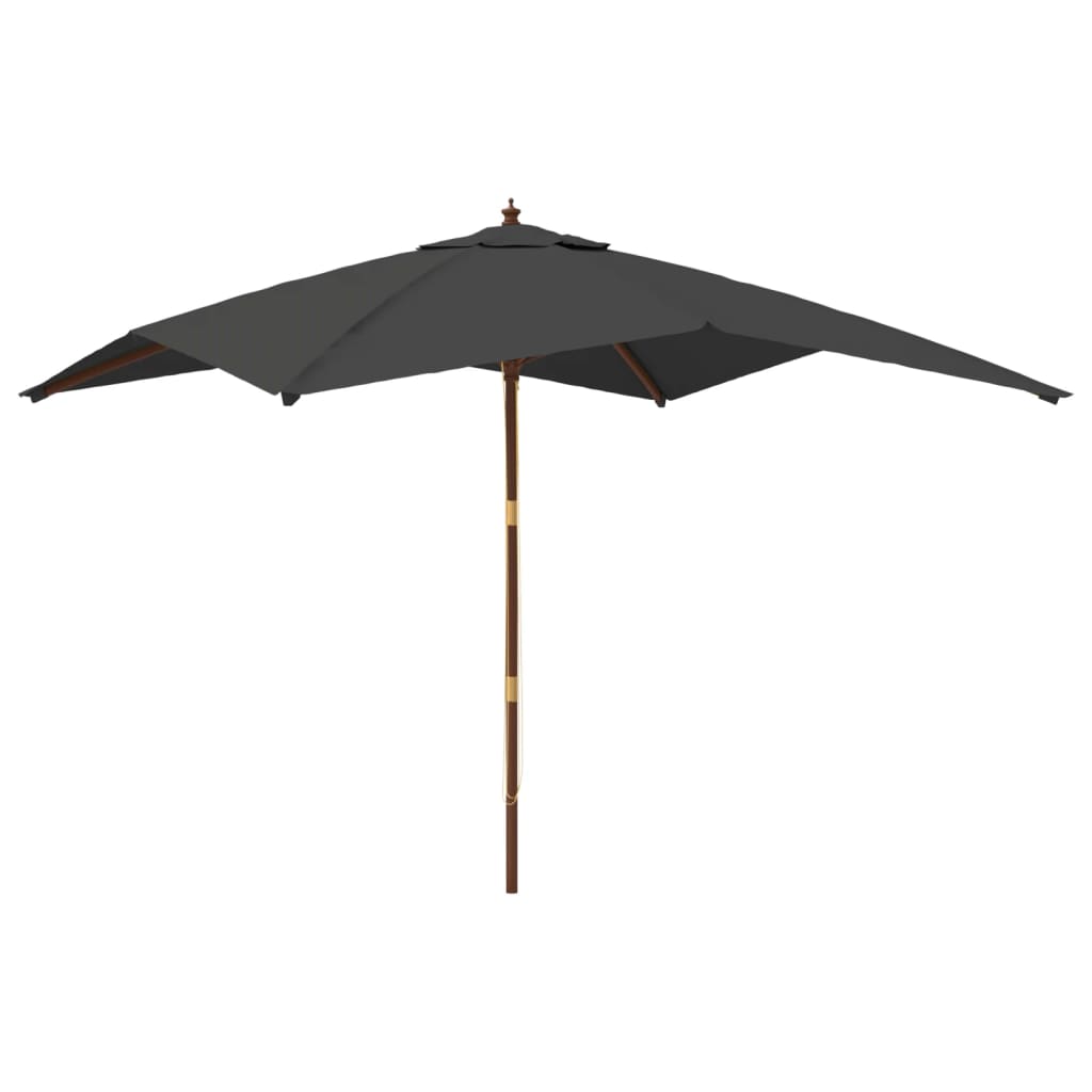 Vidaxl Parasol con polo in legno 300x300x273 cm antracite -colorato