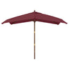 Vidaxl Parasol con palo in legno 300x300x273 cm bordeaux rosso