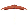 Vidaxl Parasol con polo in legno 300x300x273 cm Terracotta.
