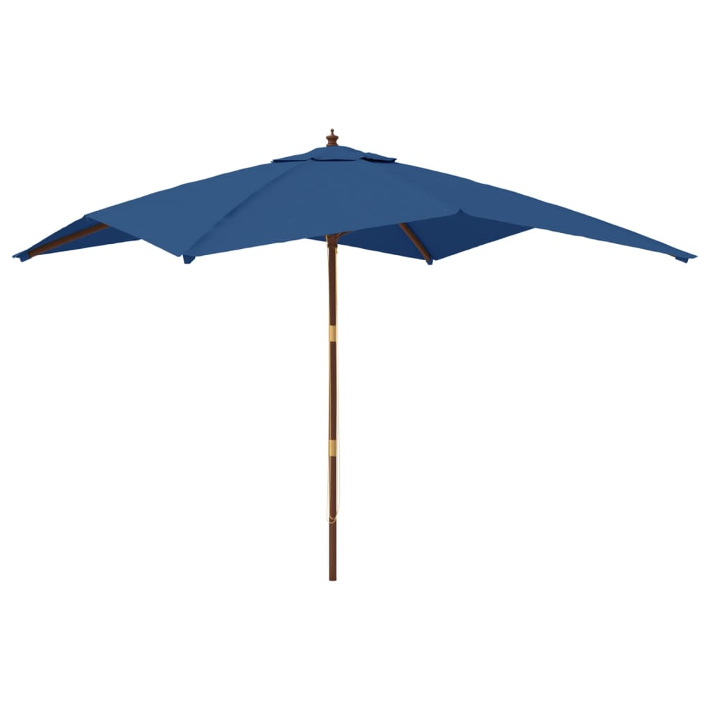 Vidaxl Parasol con palo in legno 300x300x273 cm blu azure