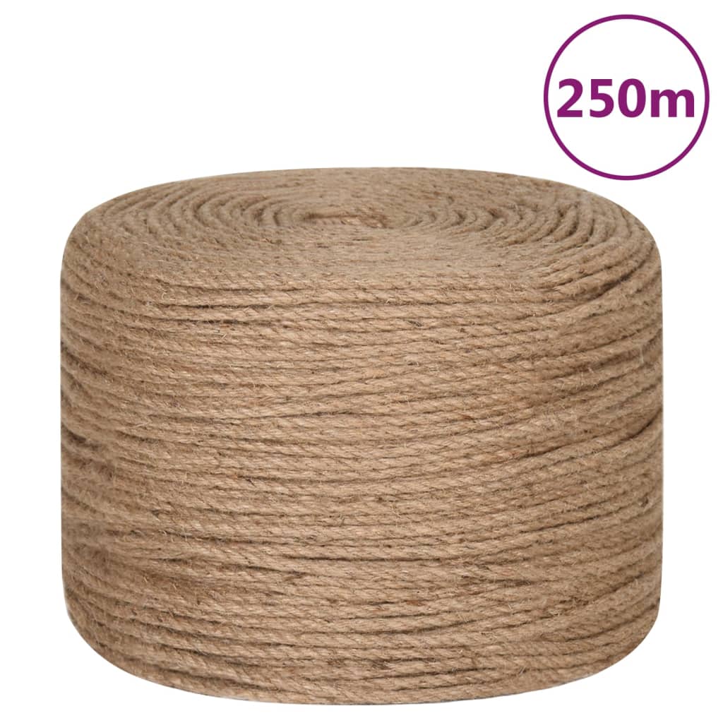 VIDAXL ROPE 250 M LANGO 4 mm di iuta spesso