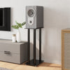 Estándares de altavoz Vidaxl 2 PCS 4 Pilares de vidrio endurecido Negro