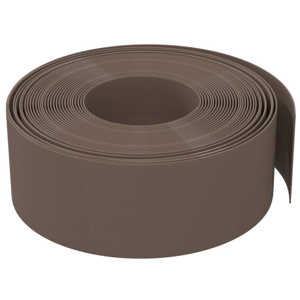Bordo del giardino Vidaxl 10 m 20 cm in polietilene marrone