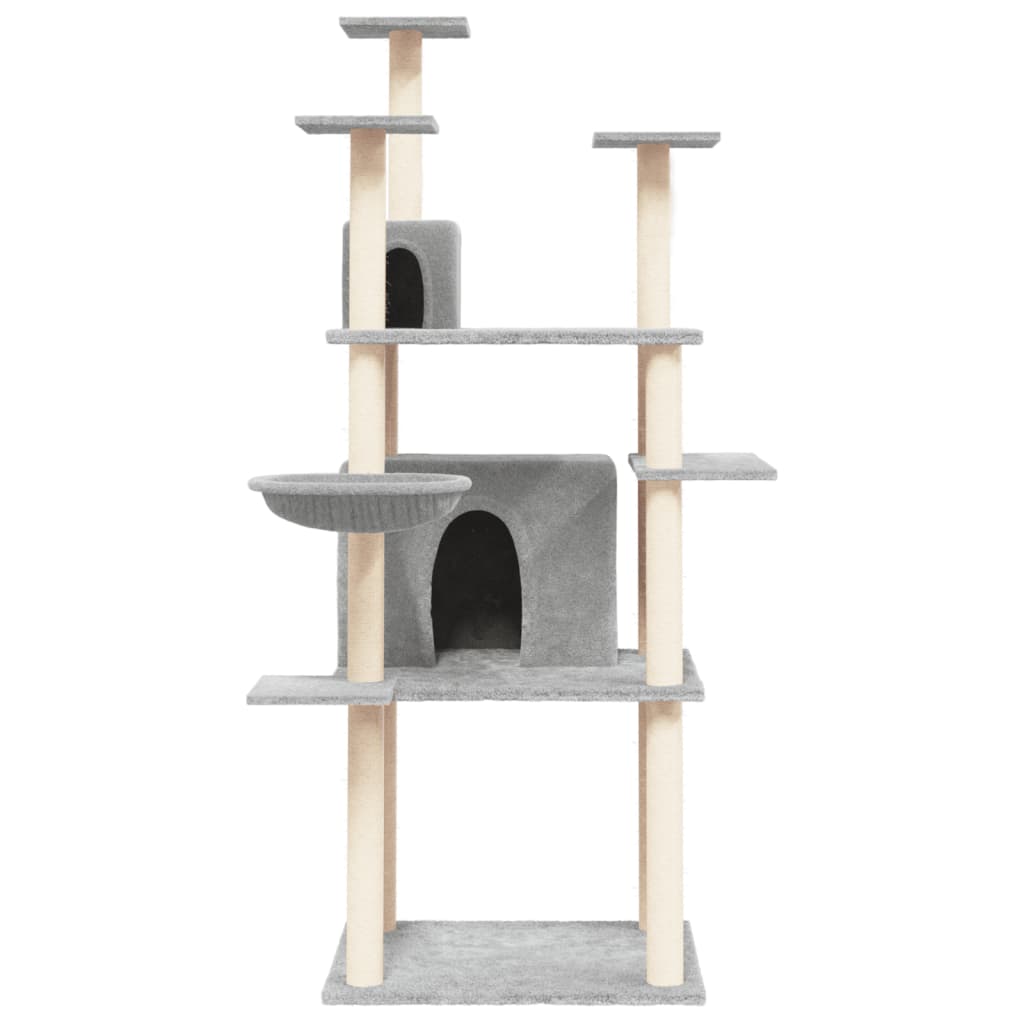 Vidaxl Cat Furniture con graffi di sisal 166 cm grigio chiaro