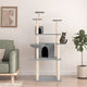 Vidaxl cat furniture with sisal scratching posts 166 cm light gray