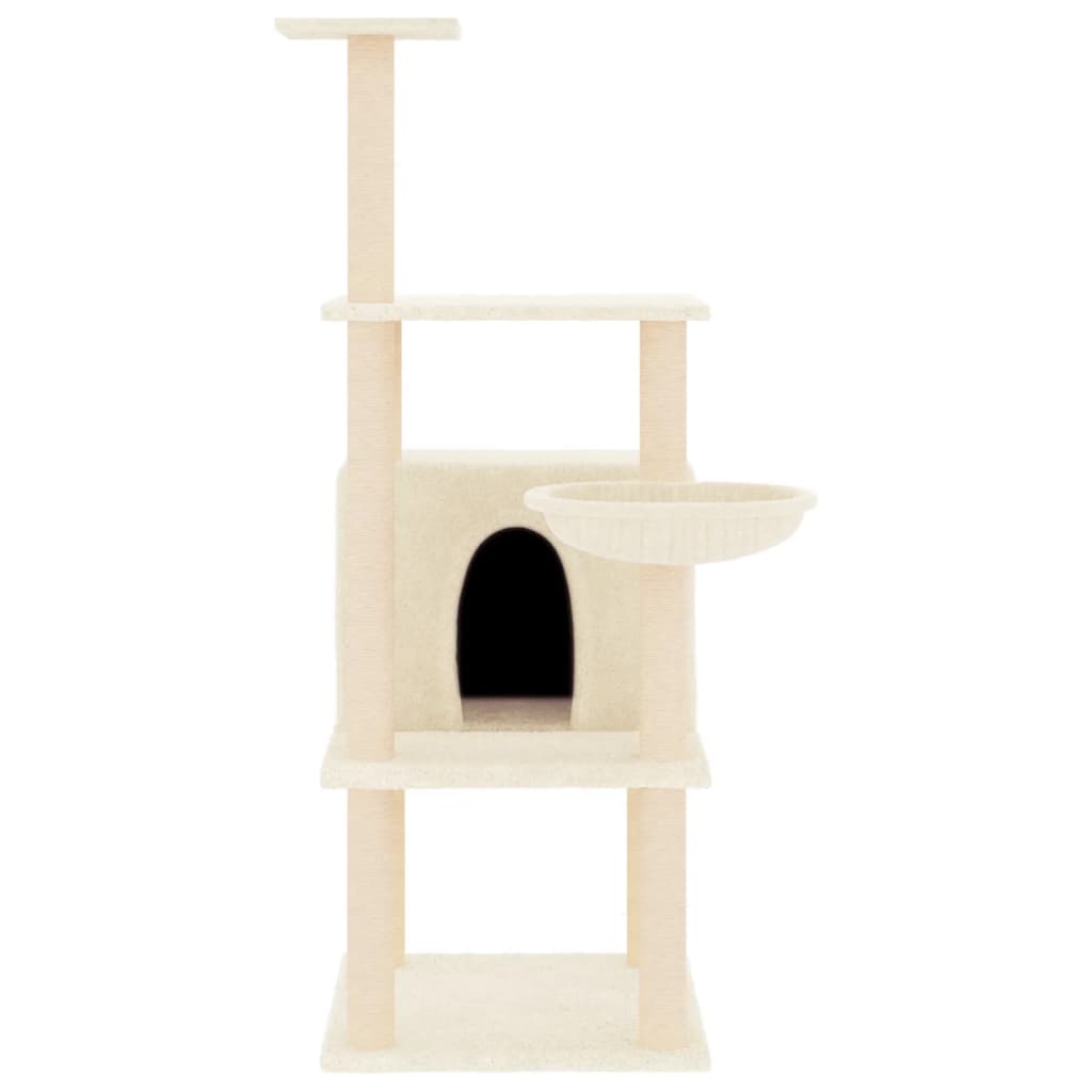 Vidaxl Cat Furniture con graffi di sisal 132 cm crema