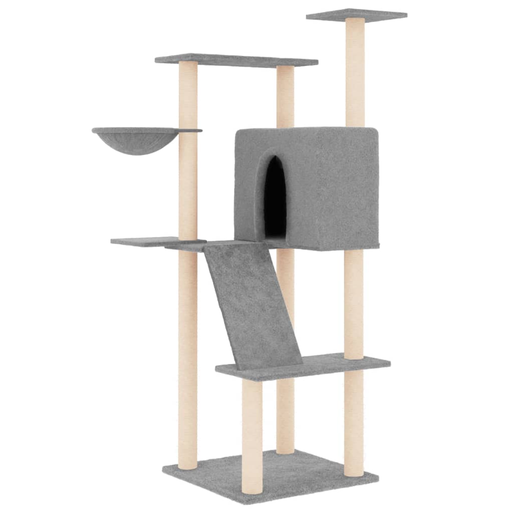 Vidaxl Cat Furniture con graffi di sisal 143 cm grigio chiaro