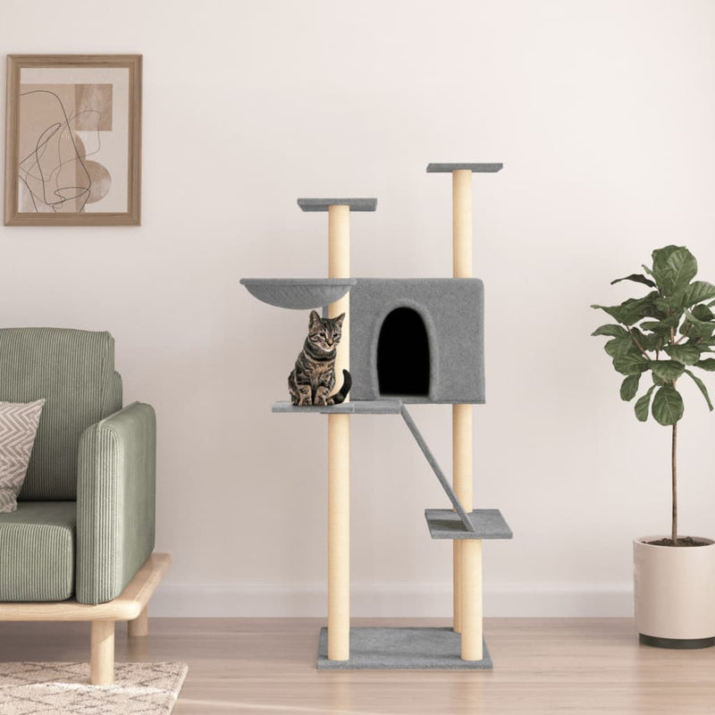 Vidaxl Cat Furniture con graffi di sisal 143 cm grigio chiaro