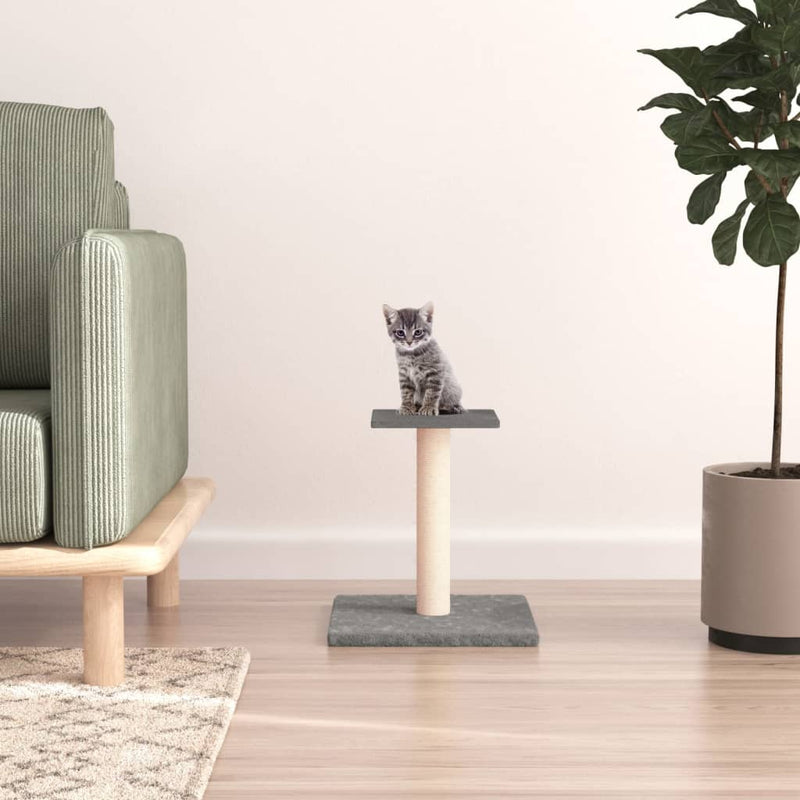 Vidaxl Scratching Post con piattaforma 38 cm grigio chiaro