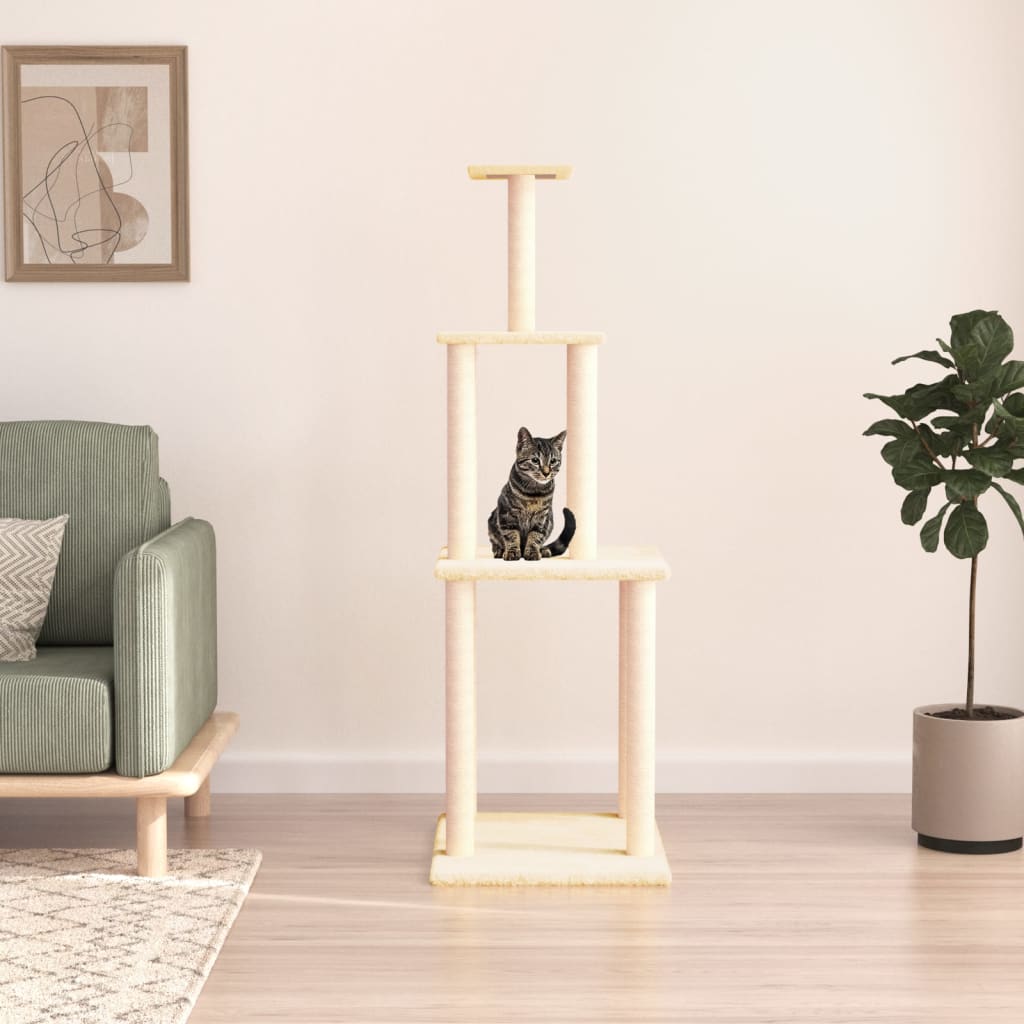 Vidaxl Cat Furniture con graffi di sisal 149 cm crema