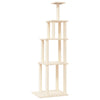 Vidaxl Cat Furniture con graffi di sisal a 183 cm crema