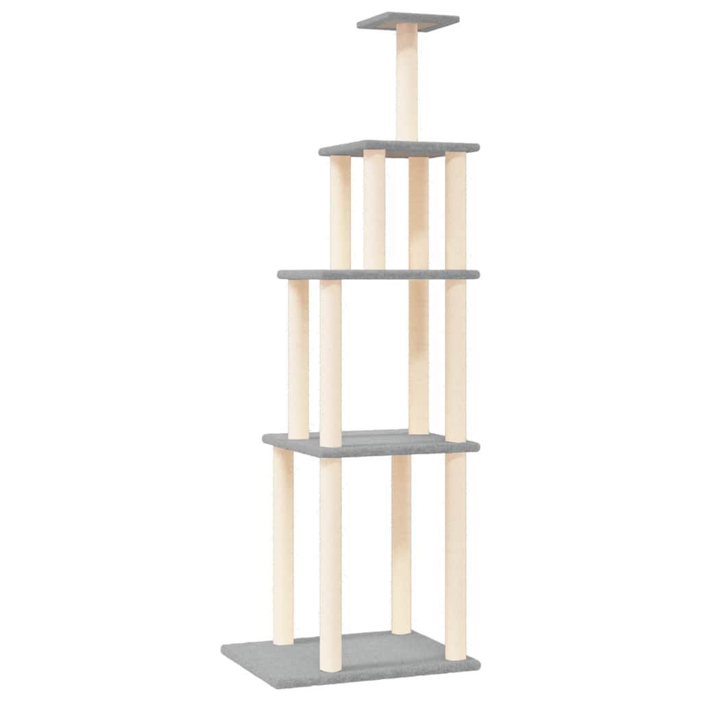 Vidaxl Cat Furniture con graffi di sisal 183 cm grigio chiaro