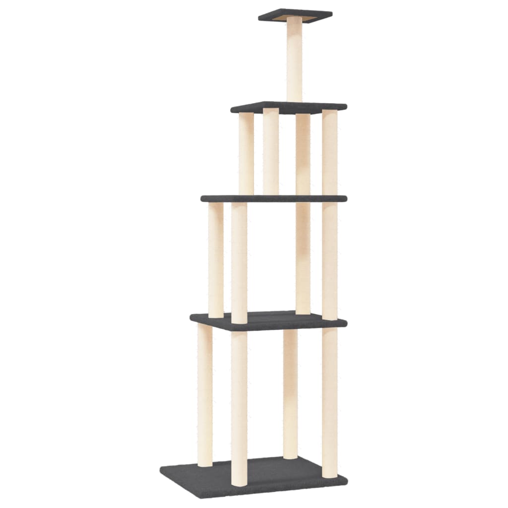 Vidaxl Cat Furniture con graffi di sisal 183 cm grigio scuro