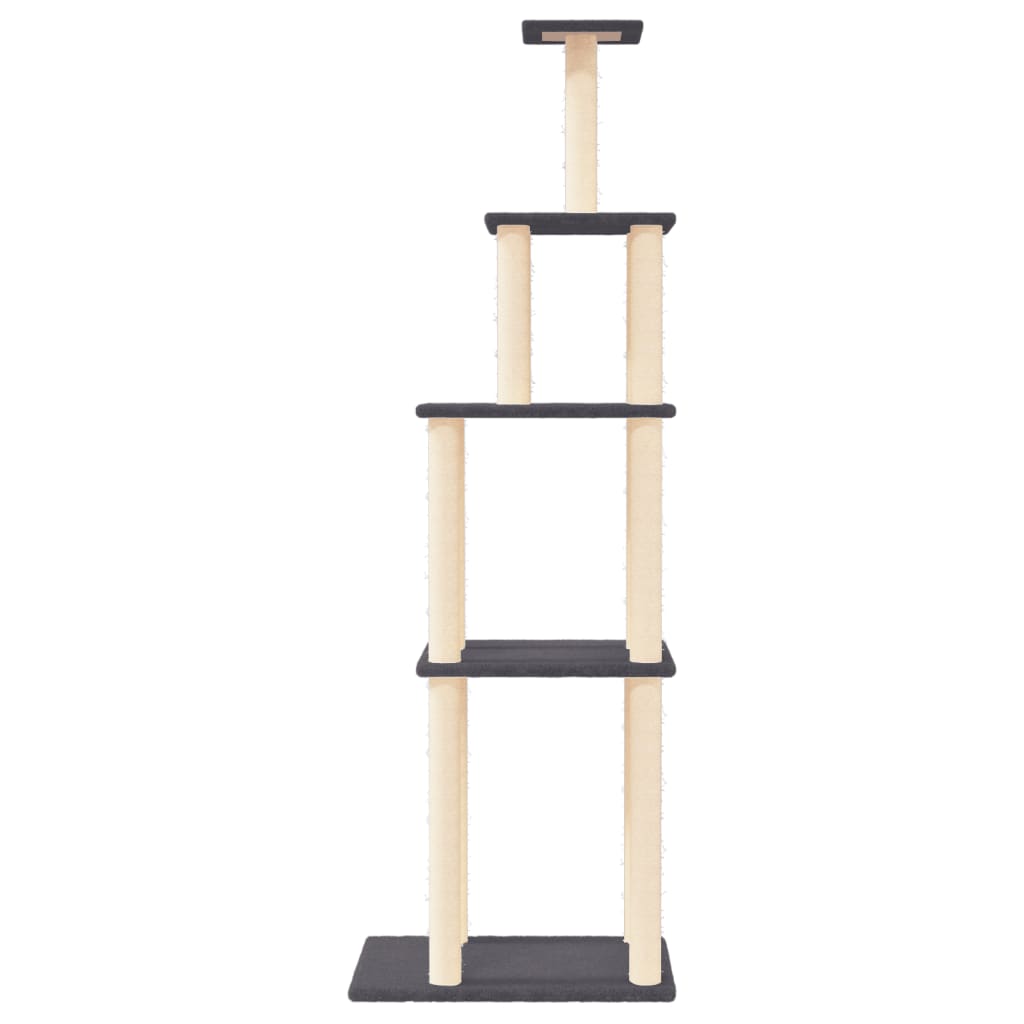 Vidaxl Cat Furniture con graffi di sisal 183 cm grigio scuro