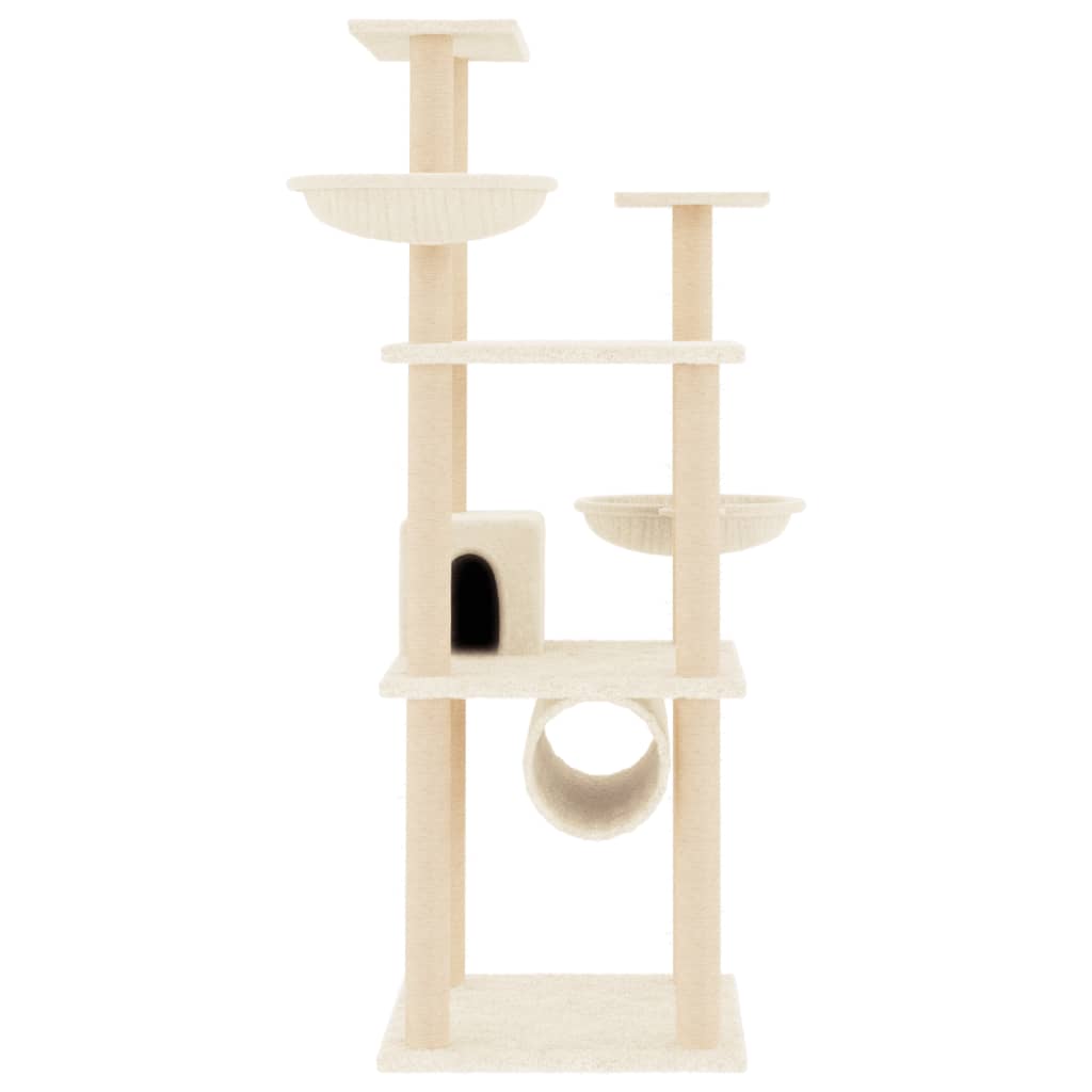 Vidaxl Cat Furniture con graffi di sisal 141 cm crema