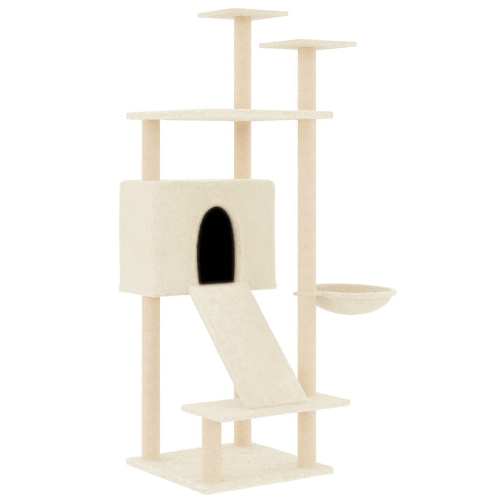 Vidaxl Cat Furniture con graffi di sisal 153 cm crema