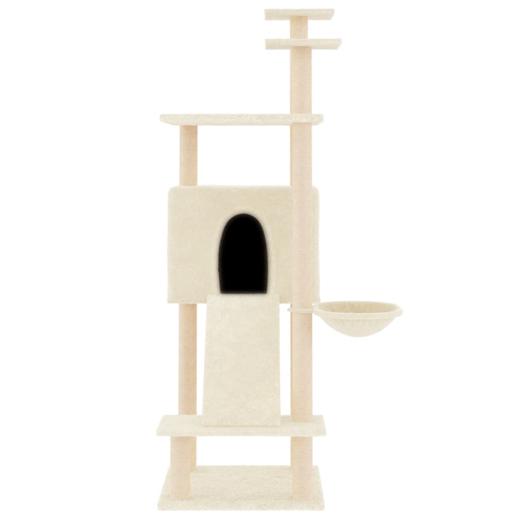 Vidaxl Cat Furniture con graffi di sisal 153 cm crema