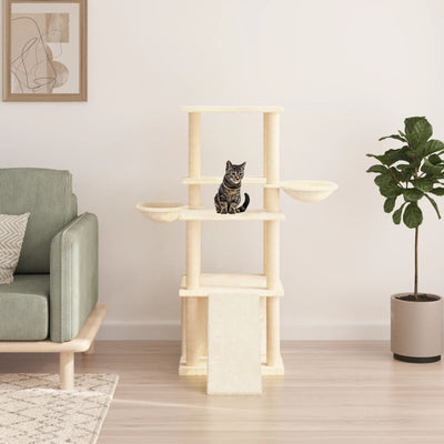 Vidaxl Cat Furniture con graffi di sisal 133 cm crema