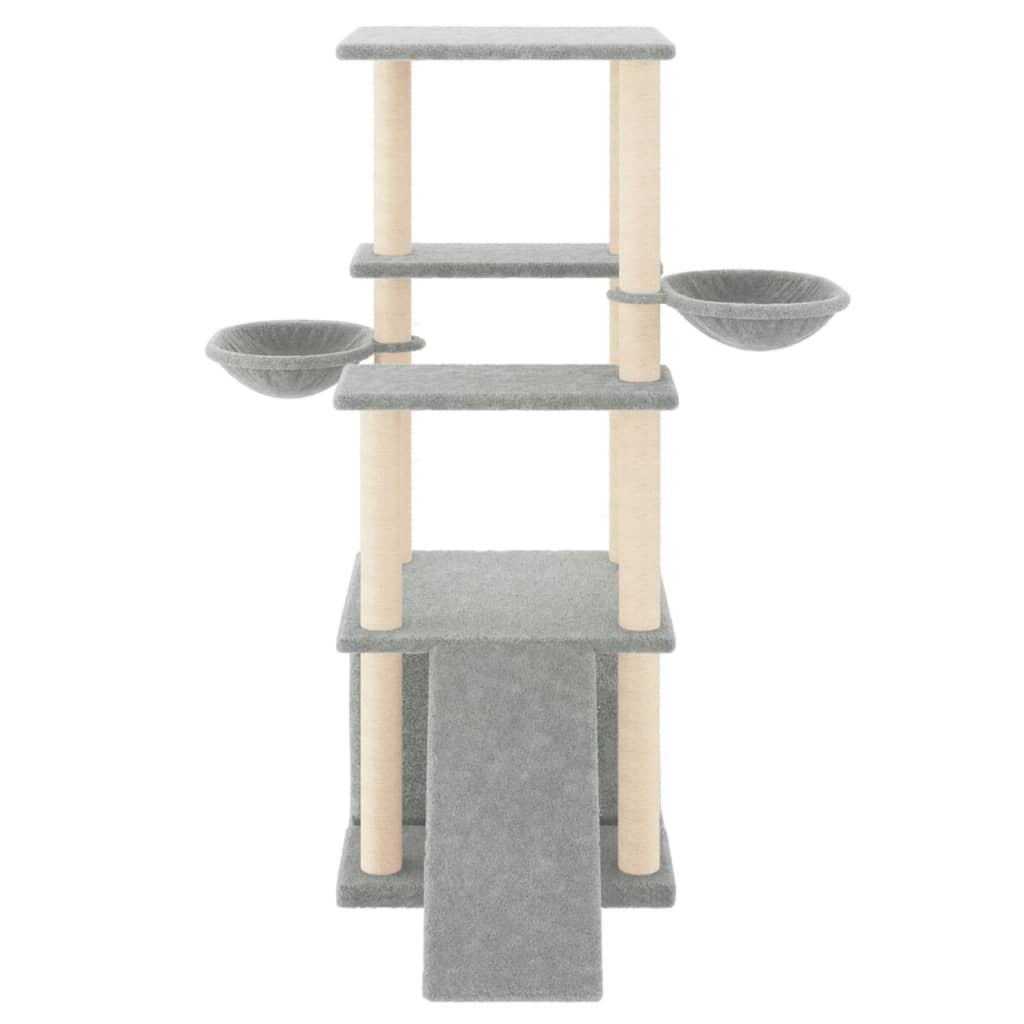 Vidaxl Cat Furniture con graffi di sisal 133 cm grigio chiaro