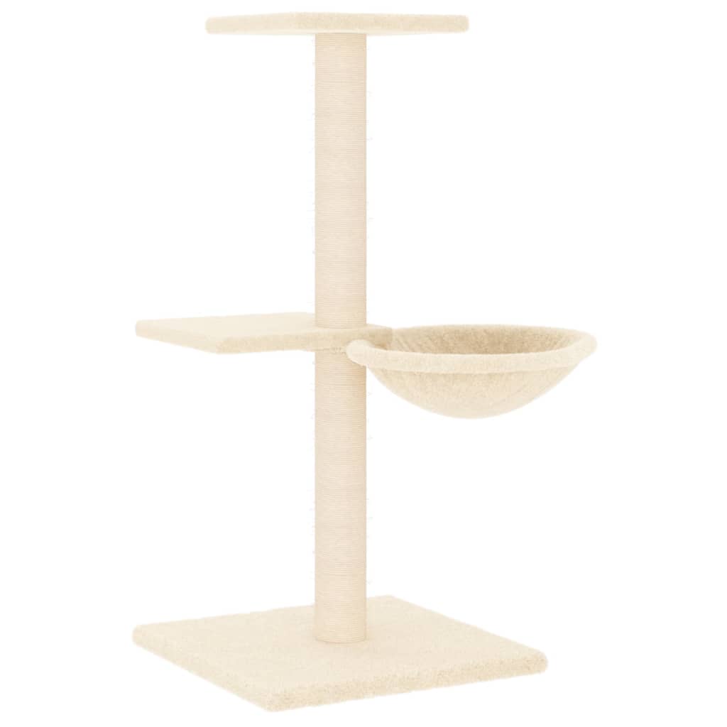 VidaXL Kattenmeubel met sisal krabpalen 72 cm crèmekleurig