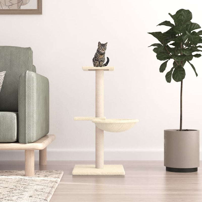 Vidaxl Cat Furniture con graffi di sisal 72 cm crema