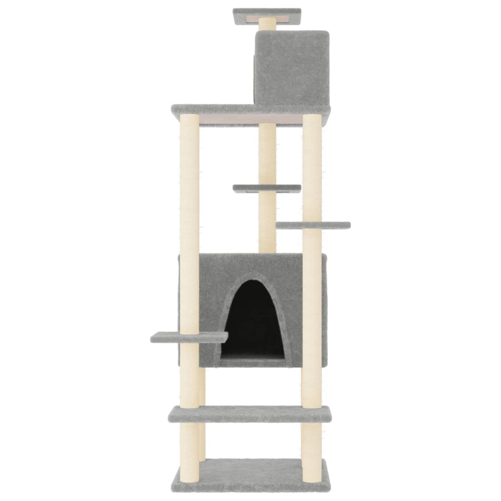 Vidaxl Cat Furniture con graffi di sisal 154 cm grigio chiaro