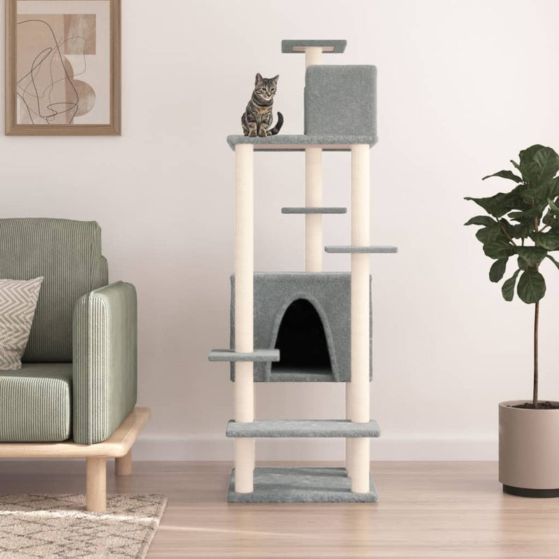 Vidaxl Cat Furniture con graffi di sisal 154 cm grigio chiaro