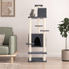 Muebles de gato de Vidaxl con postes de rascado de sisal 154 cm de gris oscuro