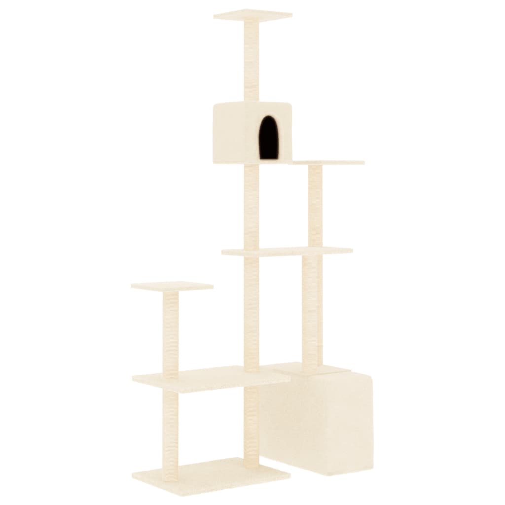 Vidaxl Cat Furniture con graffi di sisal Crema da 180 cm