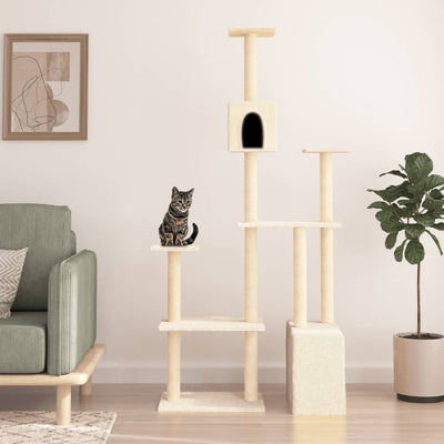 Vidaxl Cat Furniture con graffi di sisal Crema da 180 cm