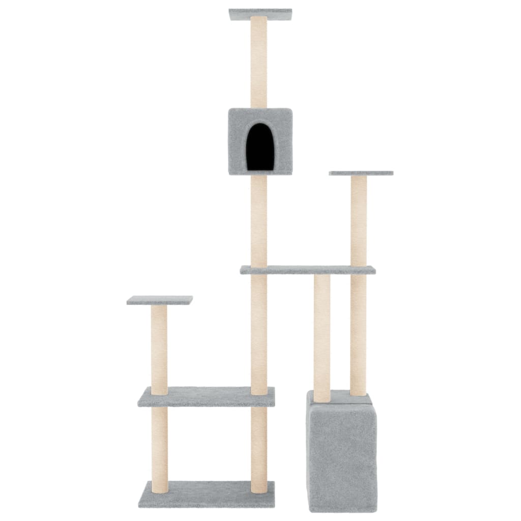 Vidaxl Cat Furniture con graffi di sisal 180 cm grigio chiaro