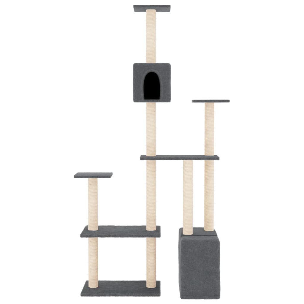 Vidaxl Cat Furniture con graffi di sisal 180 cm grigio scuro