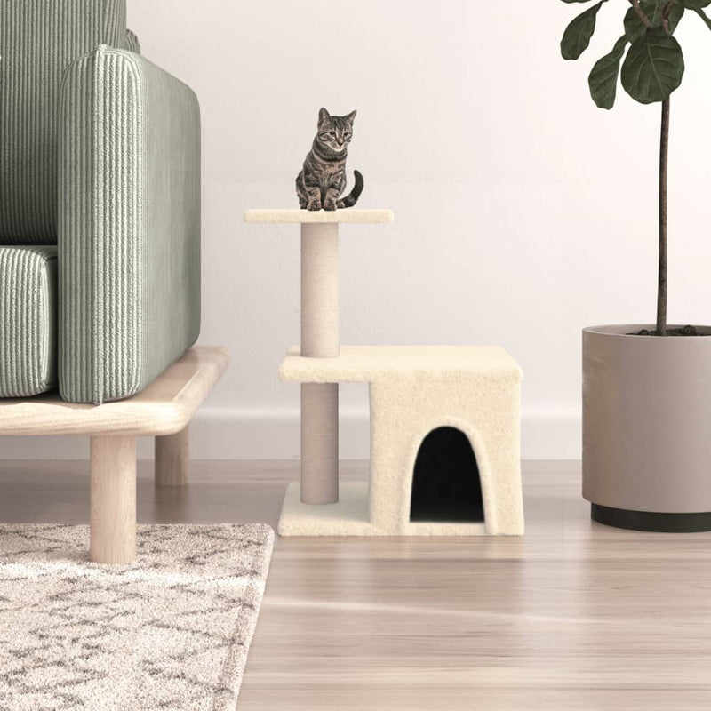 Vidaxl Cat Furniture con graffi di sisal 48 cm crema