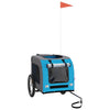 Vidaxl Bike Railer Oxford Fabric y Iron Blue and Grey