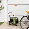 Vidaxl fietskar voor huisdieren groen en rood 124,5 x 63,5 x 53 cm